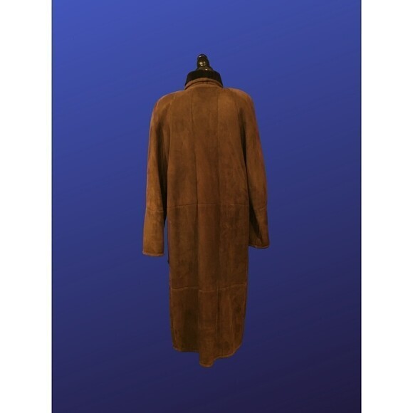 Searle-blatt Full Length SUEDE/SHEARLING Coat, Size Large, Pre-owned Vintage,EUC - Picture 2 of 12